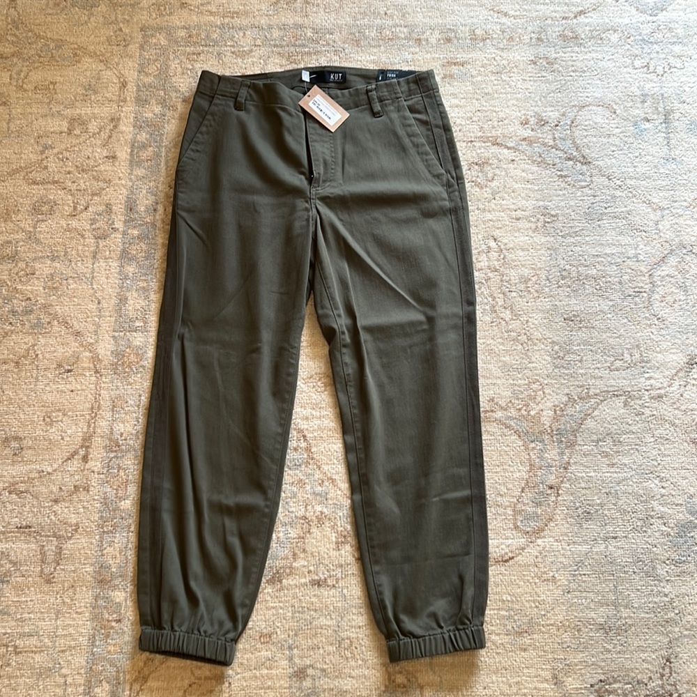 Kut From The Kloth Frida Slim Track Pant, 6, NWT